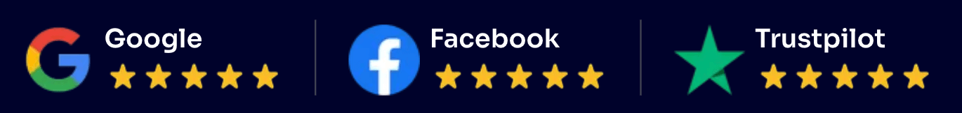 Reviews from Google, Facebook, and Trustpilot